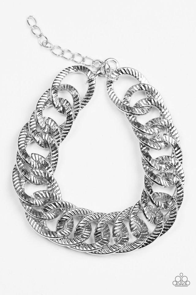 Bronx Bravado Silver Chain Bracelet - Paparazzi Accessories- lightbox - CarasShop.com - Paparazzi Jewelry by Cara Jewels