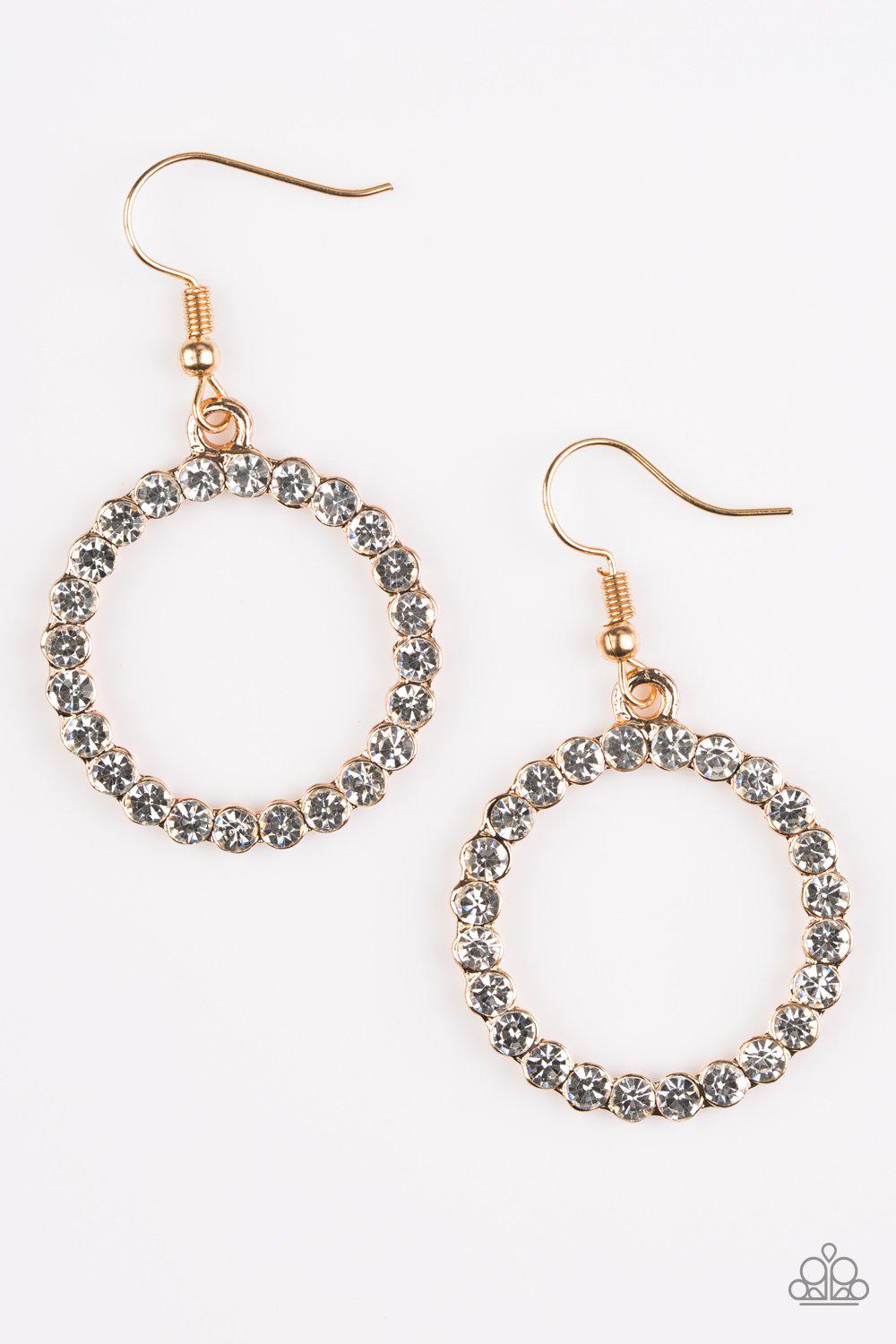 Bubblicious Gold Earrings - Paparazzi Accessories- lightbox - CarasShop.com - Paparazzi Jewelry by Cara Jewels