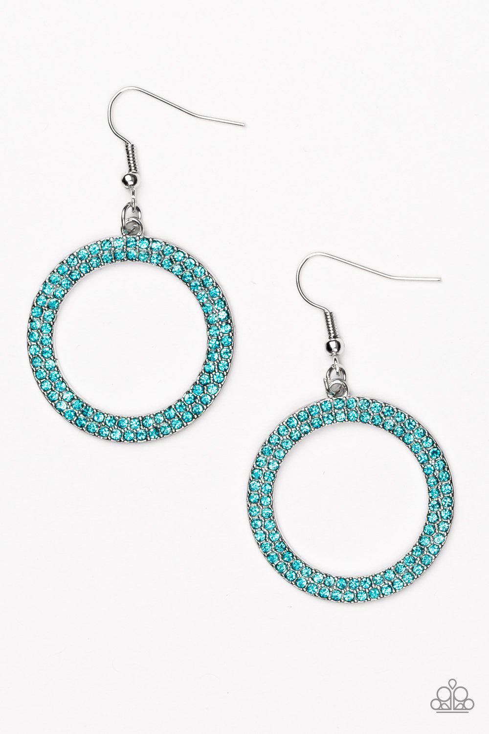 Bubbly Babe Blue Earrings - Paparazzi Accessories- lightbox - CarasShop.com - Paparazzi Jewelry by Cara Jewels