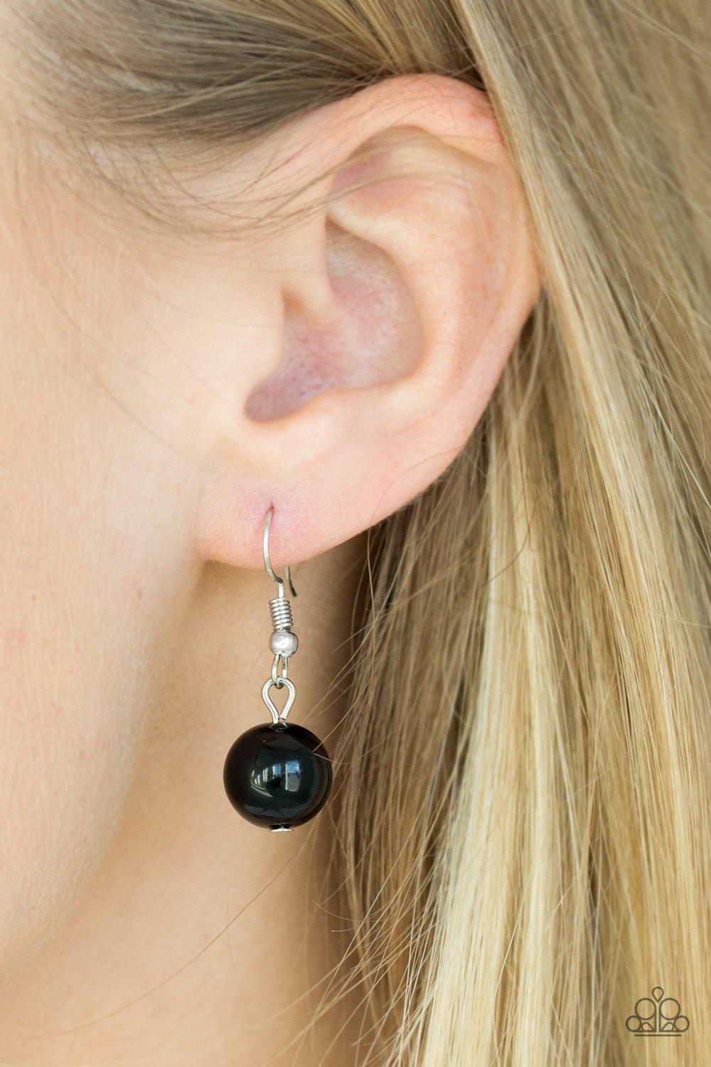 CACHE Me Out Black and Silver Necklace - Paparazzi Accessories - free matching earrings -CarasShop.com - Paparazzi Jewelry by Cara Jewels