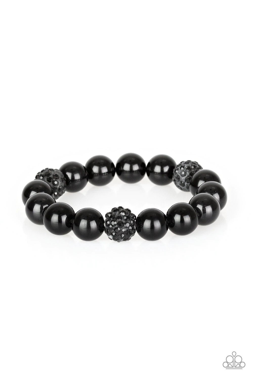 Cake Walk Black Bracelet - Paparazzi Accessories- lightbox - CarasShop.com - Paparazzi Jewelry by Cara Jewels
