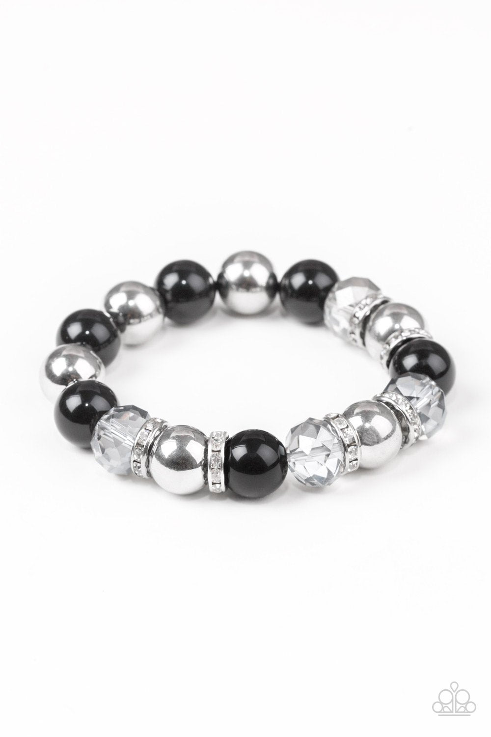 Camera Chic Black and Silver Bracelet - Paparazzi Accessories- lightbox - CarasShop.com - Paparazzi Jewelry by Cara Jewels