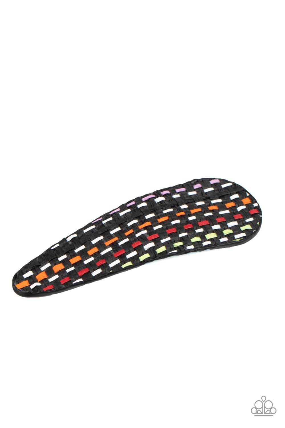 Can't HAIR Myself Think Black and Multi-colored Hair Clip - Paparazzi Accessories- lightbox - CarasShop.com - Paparazzi Jewelry by Cara Jewels
