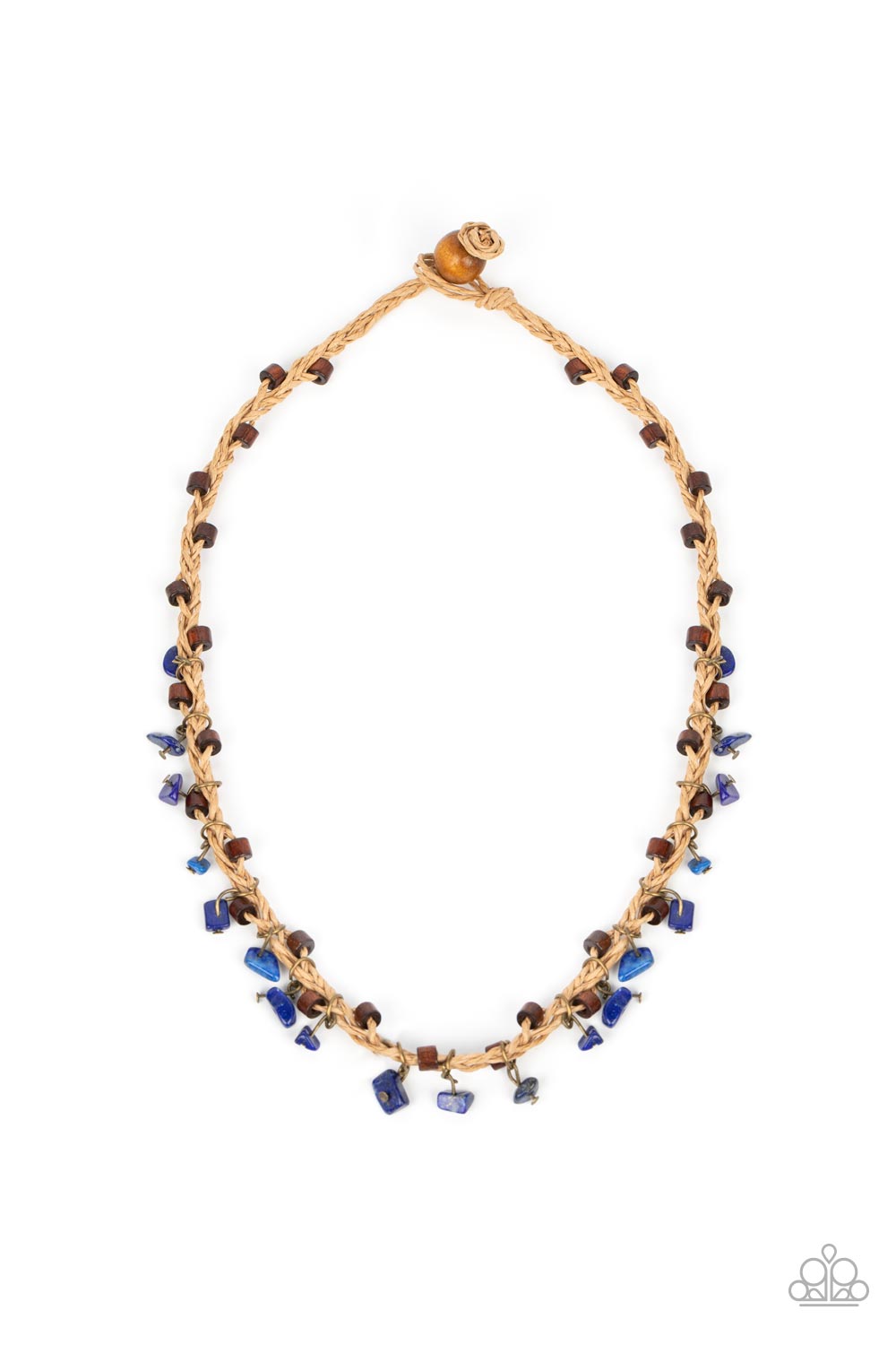 Canyon Voyage Blue Lapis Stone Urban Necklace - Paparazzi Accessories- lightbox - CarasShop.com - Paparazzi Jewelry by Cara Jewels