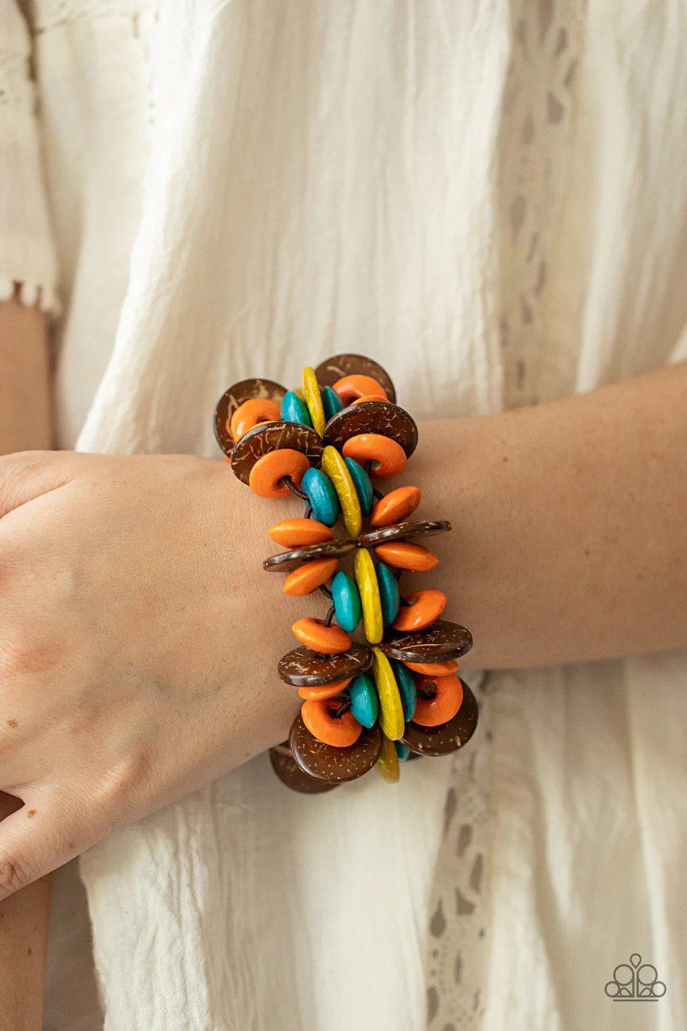 Caribbean Canopy Multi Bracelet - Paparazzi Accessories- on model - CarasShop.com - Paparazzi Jewelry by Cara Jewels