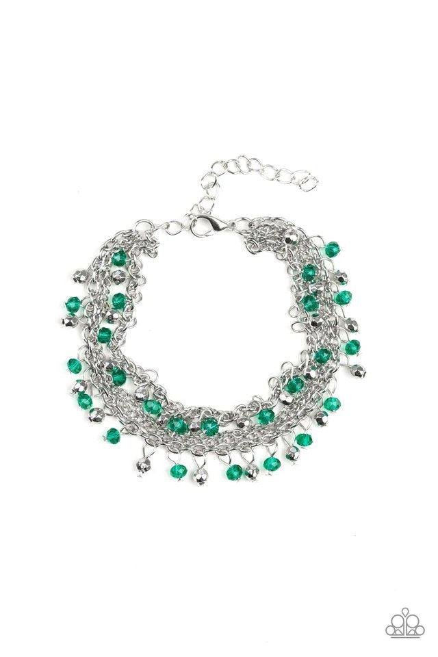 Cash Confidence Green Bracelet - Paparazzi Accessories- lightbox - CarasShop.com - Paparazzi Jewelry by Cara Jewels