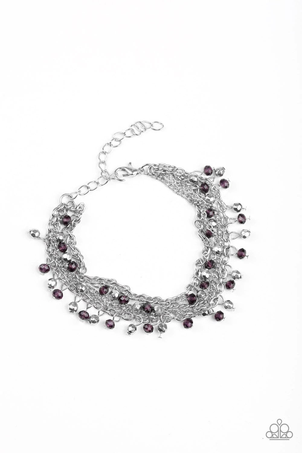 Cash Confidence Purple Bracelet - Paparazzi Accessories- lightbox - CarasShop.com - Paparazzi Jewelry by Cara Jewels