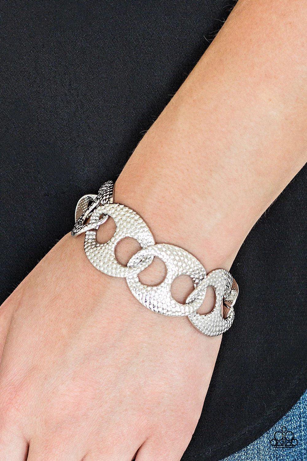 Casual Connoisseur Silver Bracelet - Paparazzi Accessories- lightbox - CarasShop.com - Paparazzi Jewelry by Cara Jewels