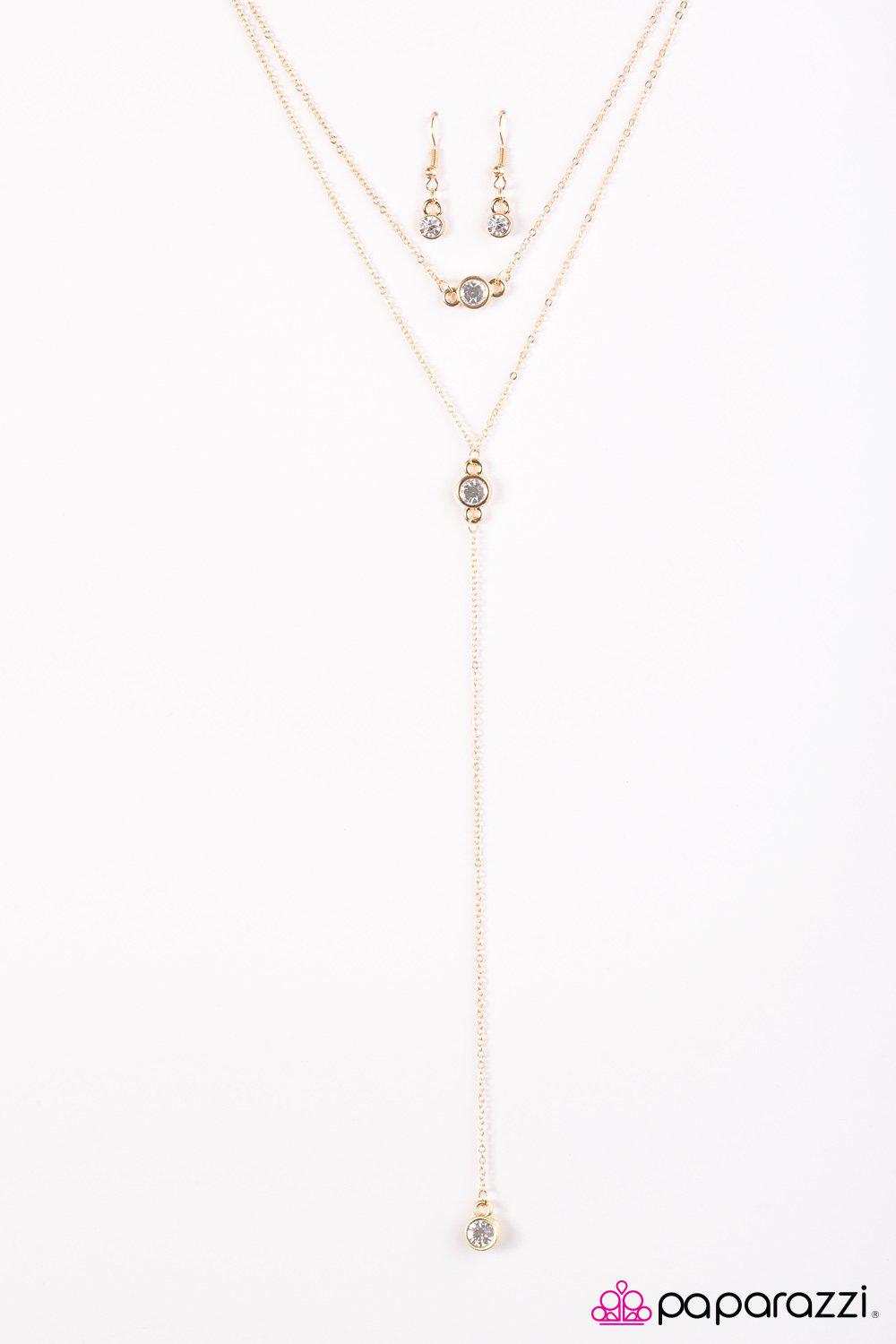 Catch Me If You GLAM Gold Necklace - Paparazzi Accessories- lightbox - CarasShop.com - Paparazzi Jewelry by Cara Jewels
