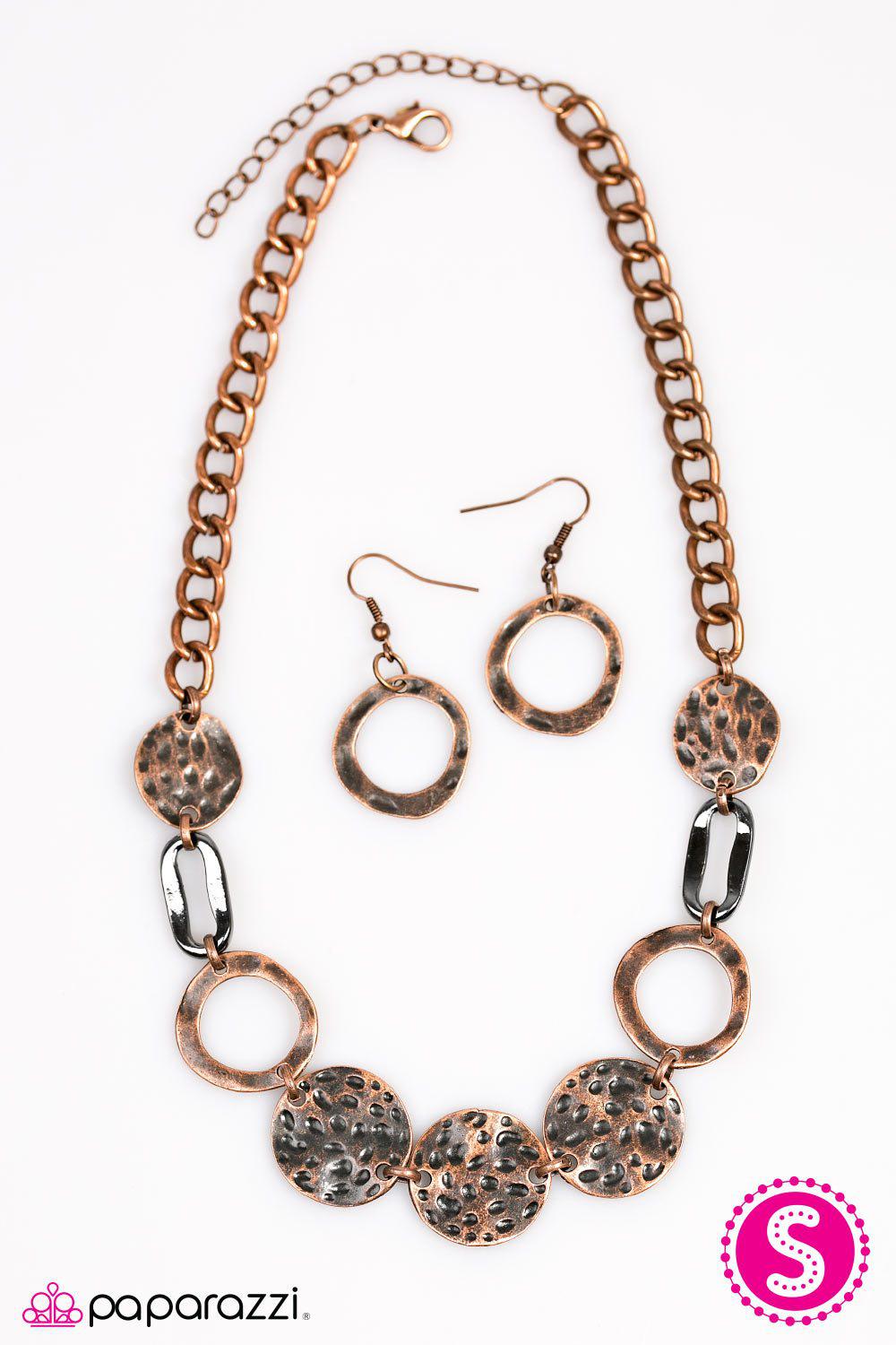 Cave Craze Copper Necklace - Paparazzi Accessories- lightbox - CarasShop.com - Paparazzi Jewelry by Cara Jewels