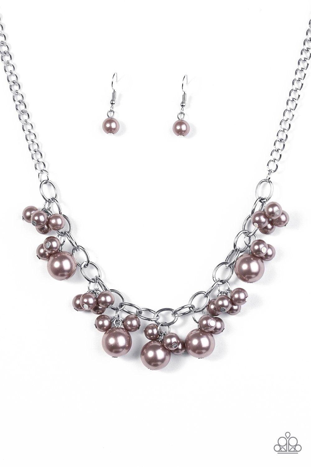 Celebrity Treatment Silver Pearl Necklace - Paparazzi Accessories- lightbox - CarasShop.com - Paparazzi Jewelry by Cara Jewels