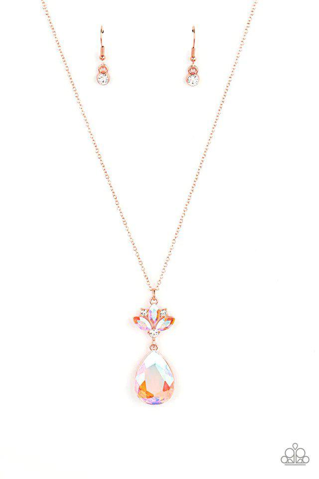 Celestial Shimmer Copper Necklace - Paparazzi Accessories- lightbox - CarasShop.com - Paparazzi Jewelry by Cara Jewels