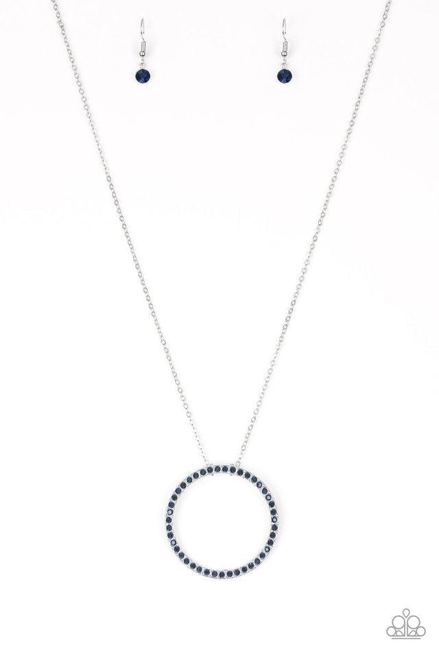 Center of Attention Blue Necklace - Paparazzi Accessories- lightbox - CarasShop.com - Paparazzi Jewelry by Cara Jewels