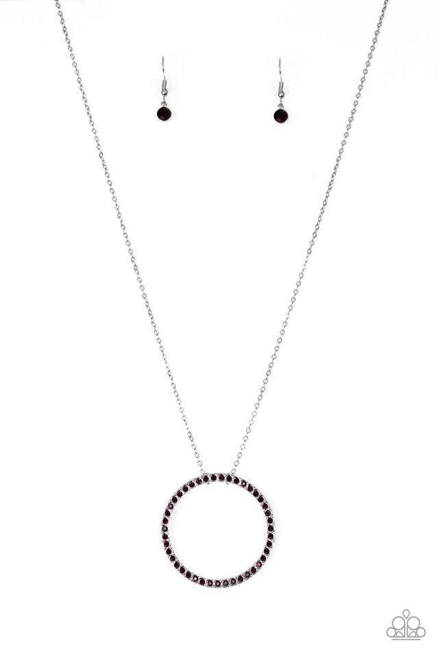 Center of Attention Purple Necklace - Paparazzi Accessories- lightbox - CarasShop.com - Paparazzi Jewelry by Cara Jewels