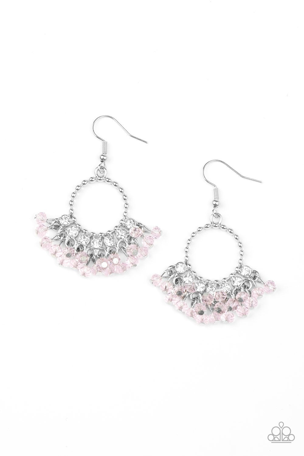 Charmingly Cabaret Pink Earrings - Paparazzi Accessories- lightbox - CarasShop.com - Paparazzi Jewelry by Cara Jewels