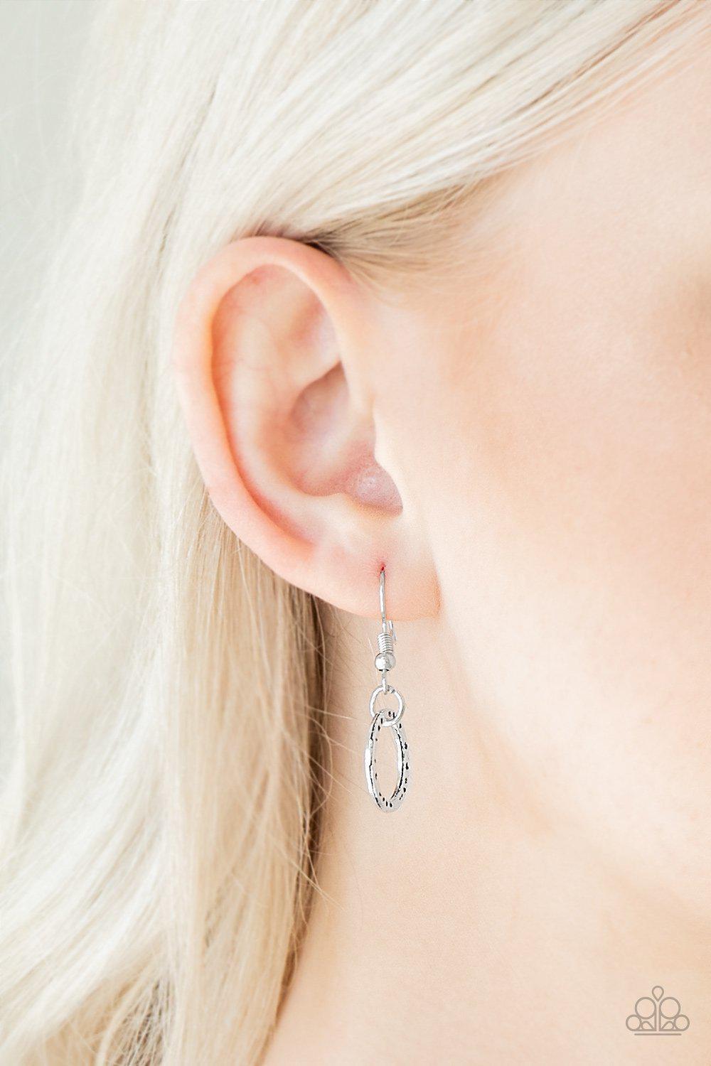 Circus Show Silver and Gunmetal Necklace - Paparazzi Accessories - free matching earrings -CarasShop.com - Paparazzi Jewelry by Cara Jewels