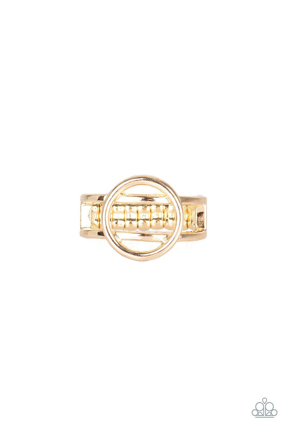City Center Chic Rose Gold Ring - Paparazzi Accessories- lightbox - CarasShop.com - Paparazzi Jewelry by Cara Jewels