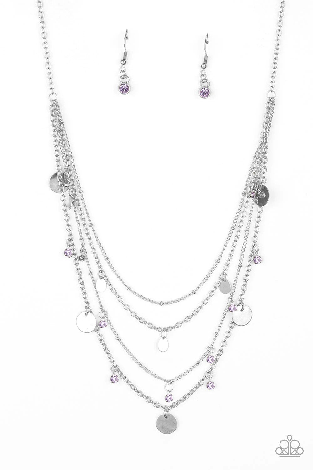 Classic Class Act Purple Necklace - Paparazzi Accessories- lightbox - CarasShop.com - Paparazzi Jewelry by Cara Jewels
