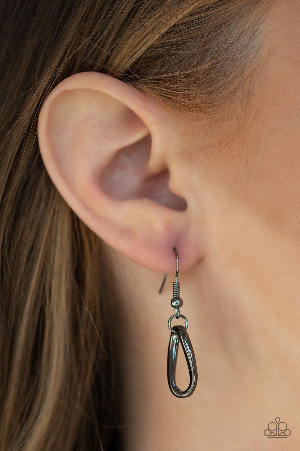 Classic Convergence Gunmetal, Gold and Silver Necklace - Paparazzi Accessories - free matching earrings -CarasShop.com - Paparazzi Jewelry by Cara Jewels