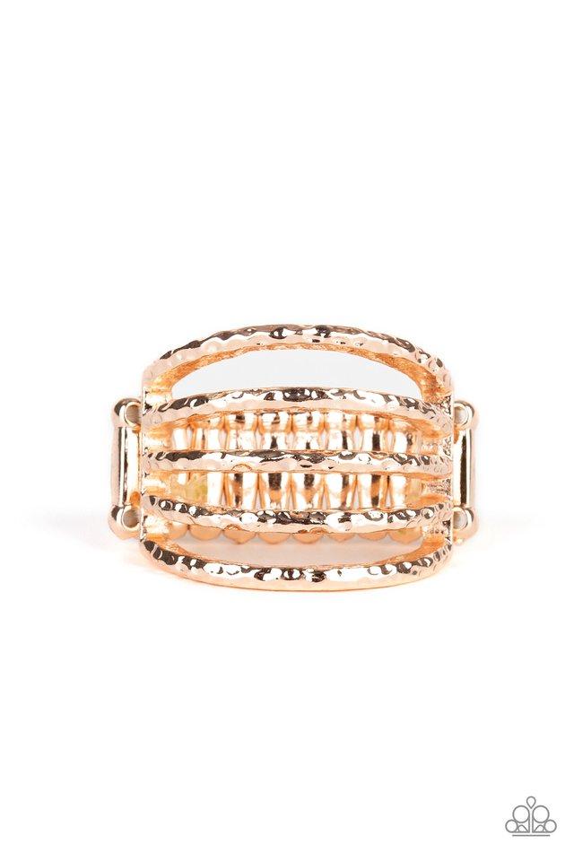 Classic Sheen Rose Gold Ring - Paparazzi Accessories- lightbox - CarasShop.com - Paparazzi Jewelry by Cara Jewels