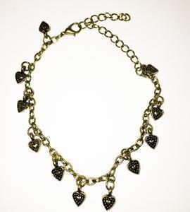 Closer To The Heart Brass Heart Bracelet - Paparazzi Accessories- lightbox - CarasShop.com - Paparazzi Jewelry by Cara Jewels