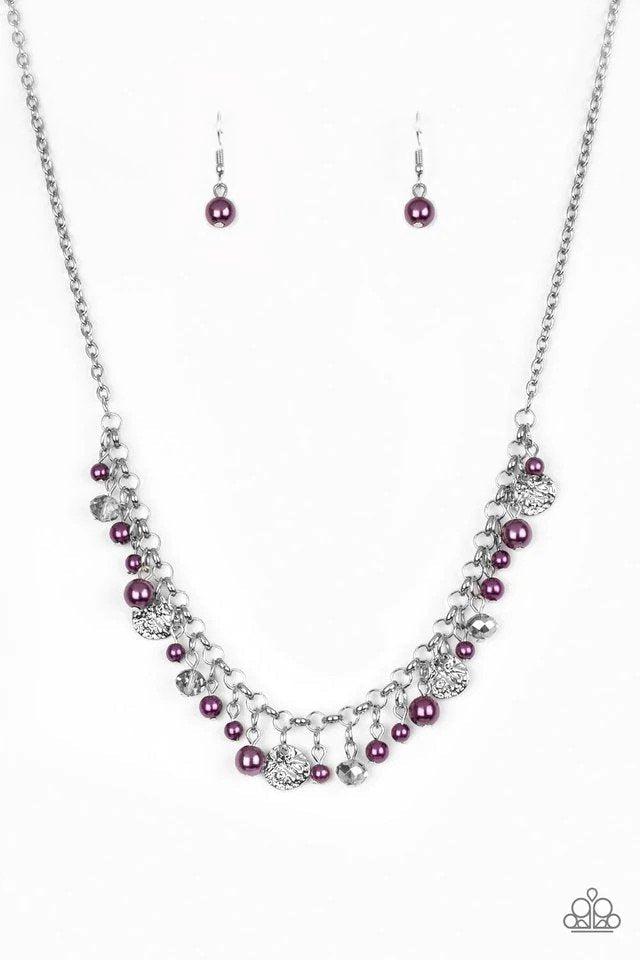 Coastal Cache Purple Necklace - Paparazzi Accessories- lightbox - CarasShop.com - Paparazzi Jewelry by Cara Jewels