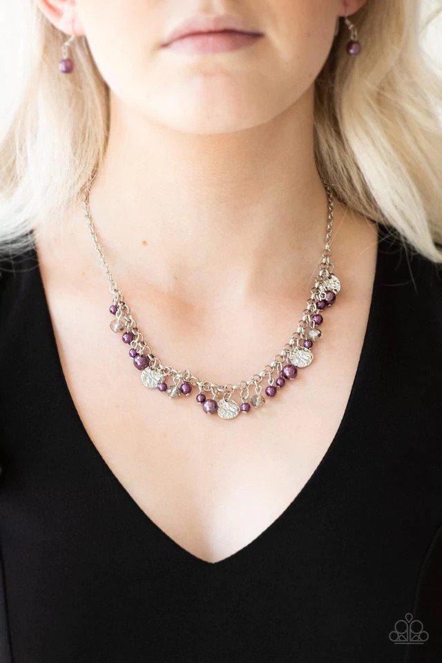 Coastal Cache Purple Necklace - Paparazzi Accessories- lightbox - CarasShop.com - Paparazzi Jewelry by Cara Jewels