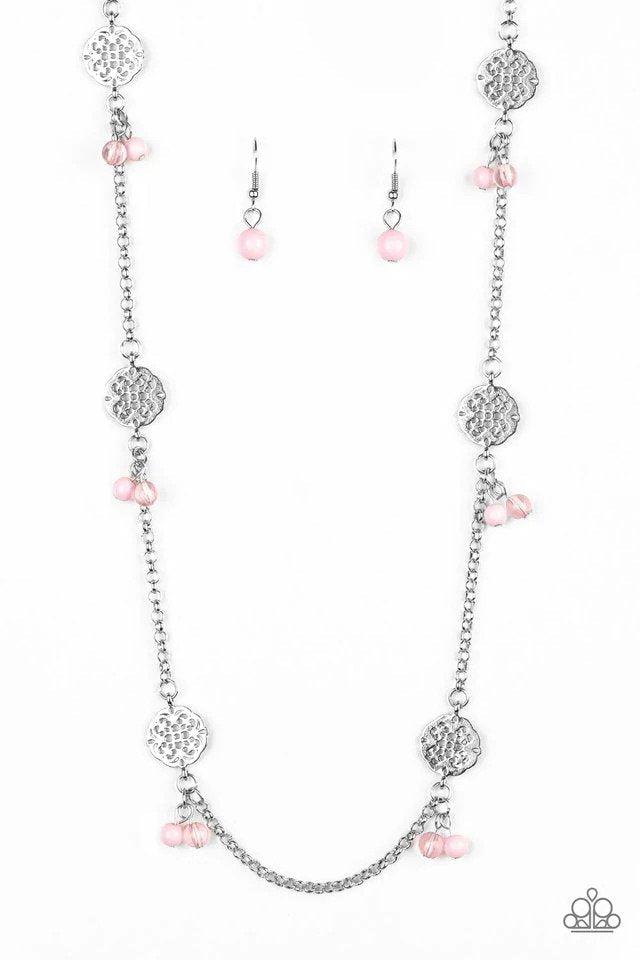 Color Boost Pink Necklace - Paparazzi Accessories- lightbox - CarasShop.com - Paparazzi Jewelry by Cara Jewels