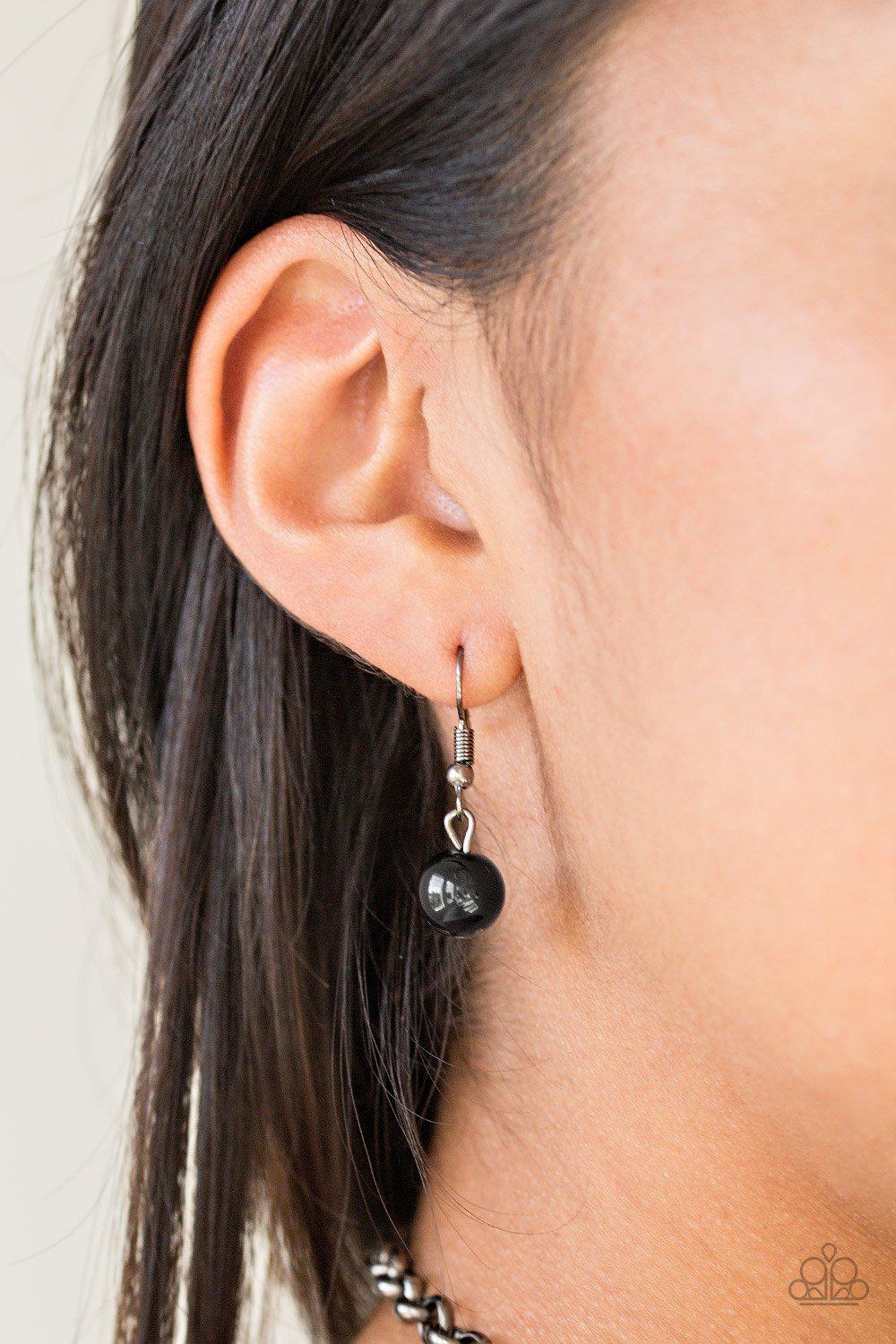 Color Me CEO Black Necklace - Paparazzi Accessories - free matching earrings -CarasShop.com - Paparazzi Jewelry by Cara Jewels