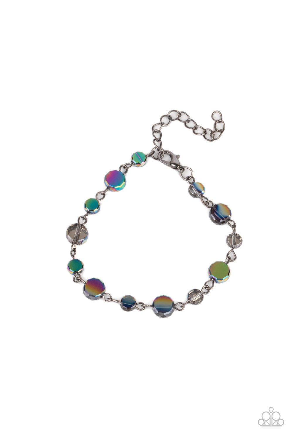Colorfully Cosmic Multi Oil Spill Bracelet - Paparazzi Accessories- lightbox - CarasShop.com - Paparazzi Jewelry by Cara Jewels