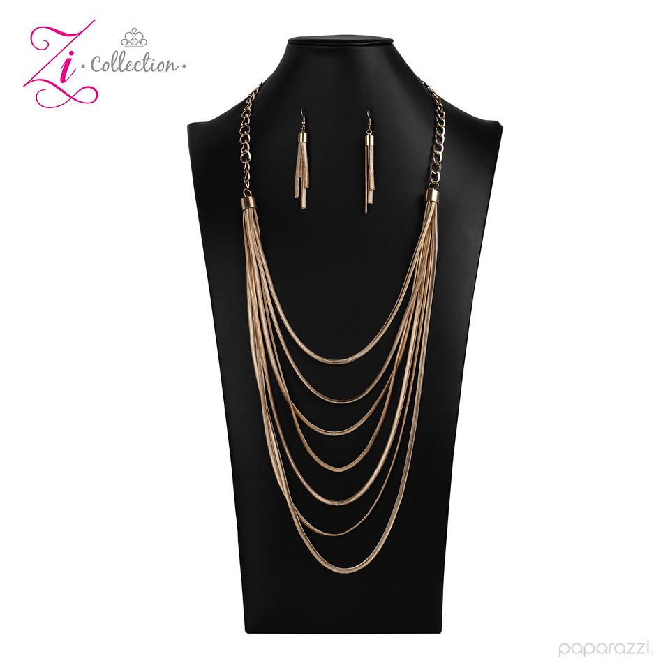 Commanding 2020 Zi Collection Necklace - Paparazzi Accessories- lightbox - CarasShop.com - Paparazzi Jewelry by Cara Jewels