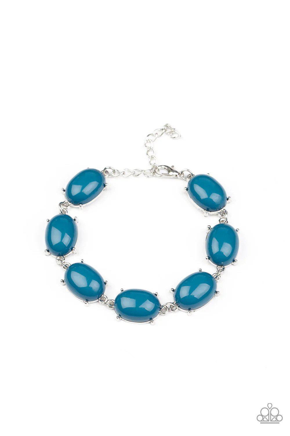Confidently Colorful Blue Bracelet - Paparazzi Accessories- lightbox - CarasShop.com - Paparazzi Jewelry by Cara Jewels