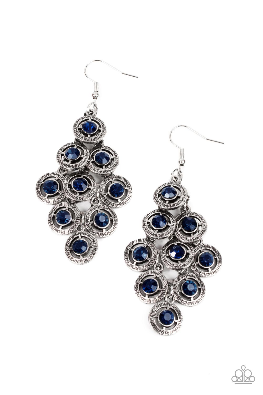 Constellation Cruise Blue Earrings - Paparazzi Accessories- lightbox - CarasShop.com - Paparazzi Jewelry by Cara Jewels