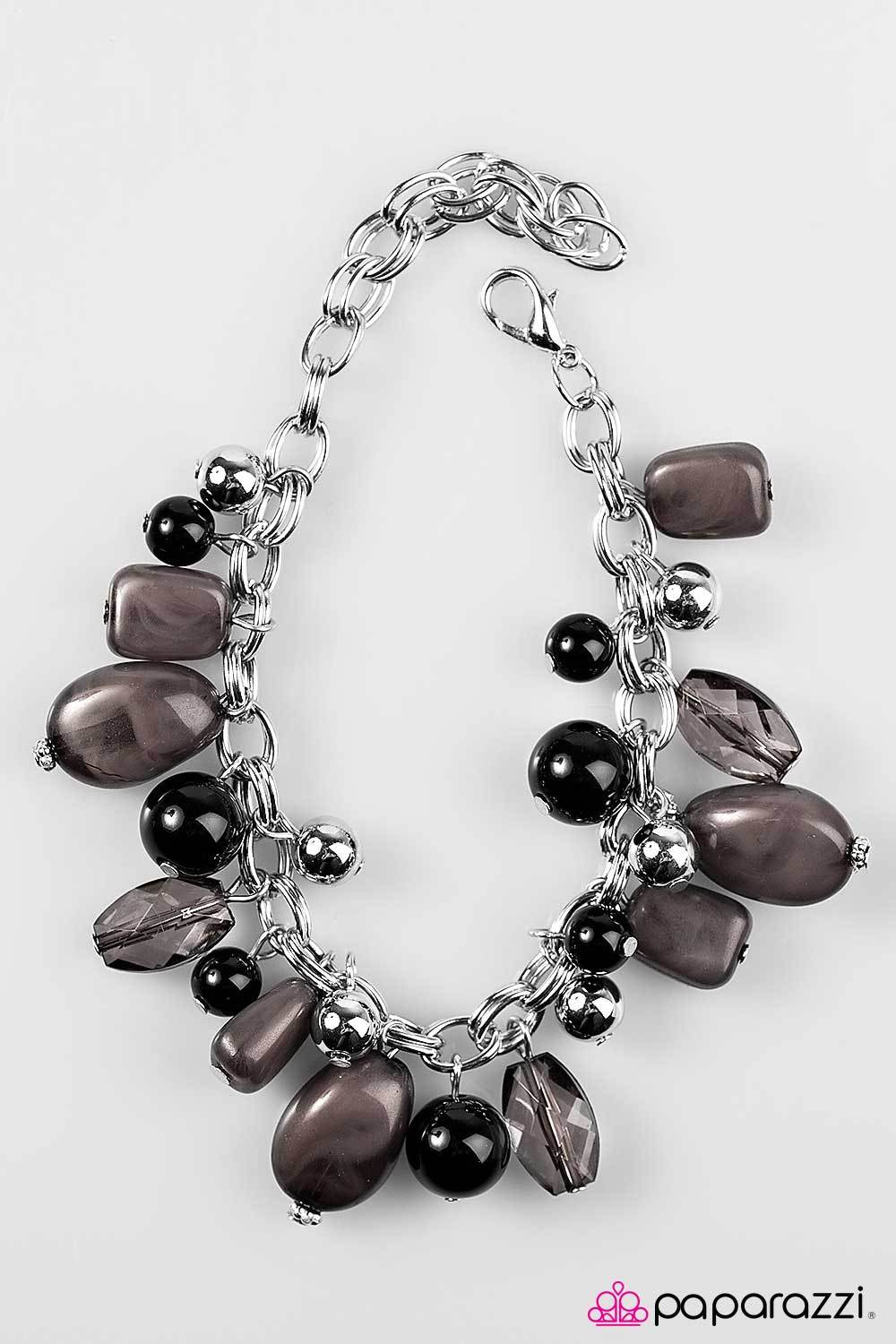 Coral Sea Black Bracelet - Paparazzi Accessories- lightbox - CarasShop.com - Paparazzi Jewelry by Cara Jewels