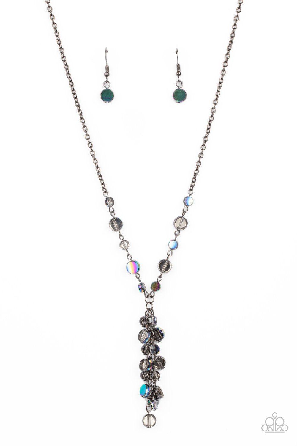 Cosmic Charisma Multi Oil Spill Necklace - Paparazzi Accessories- lightbox - CarasShop.com - Paparazzi Jewelry by Cara Jewels