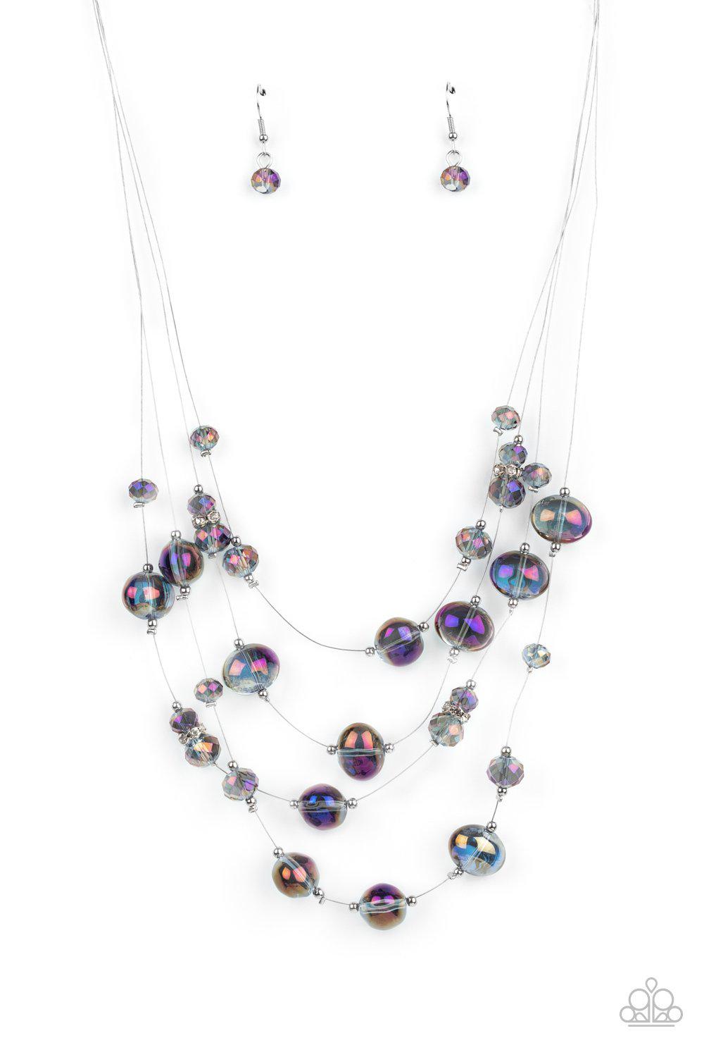 Cosmic Real Estate Multi "Oil Spill" Necklace - Paparazzi Accessories- lightbox - CarasShop.com - Paparazzi Jewelry by Cara Jewels