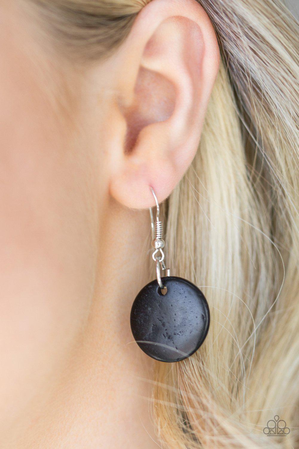 Costa Maya Majesty Black Wood Necklace - Paparazzi Accessories - free matching earrings -CarasShop.com - Paparazzi Jewelry by Cara Jewels