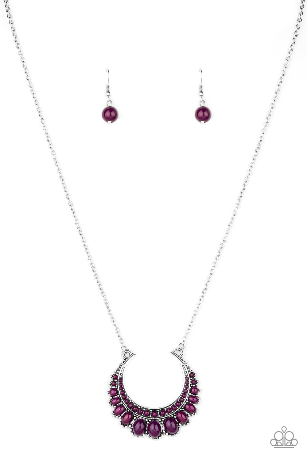 Count to ZEN Purple Necklace - Paparazzi Accessories- lightbox - CarasShop.com - Paparazzi Jewelry by Cara Jewels
