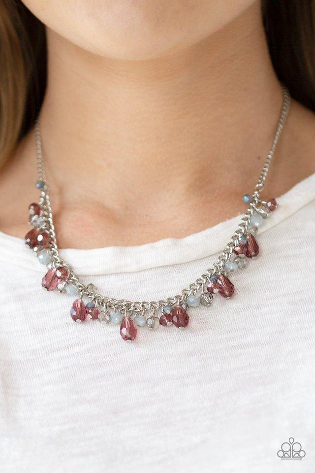 Courageously Catwalk Purple and Gray Necklace - Paparazzi Accessories- lightbox - CarasShop.com - Paparazzi Jewelry by Cara Jewels