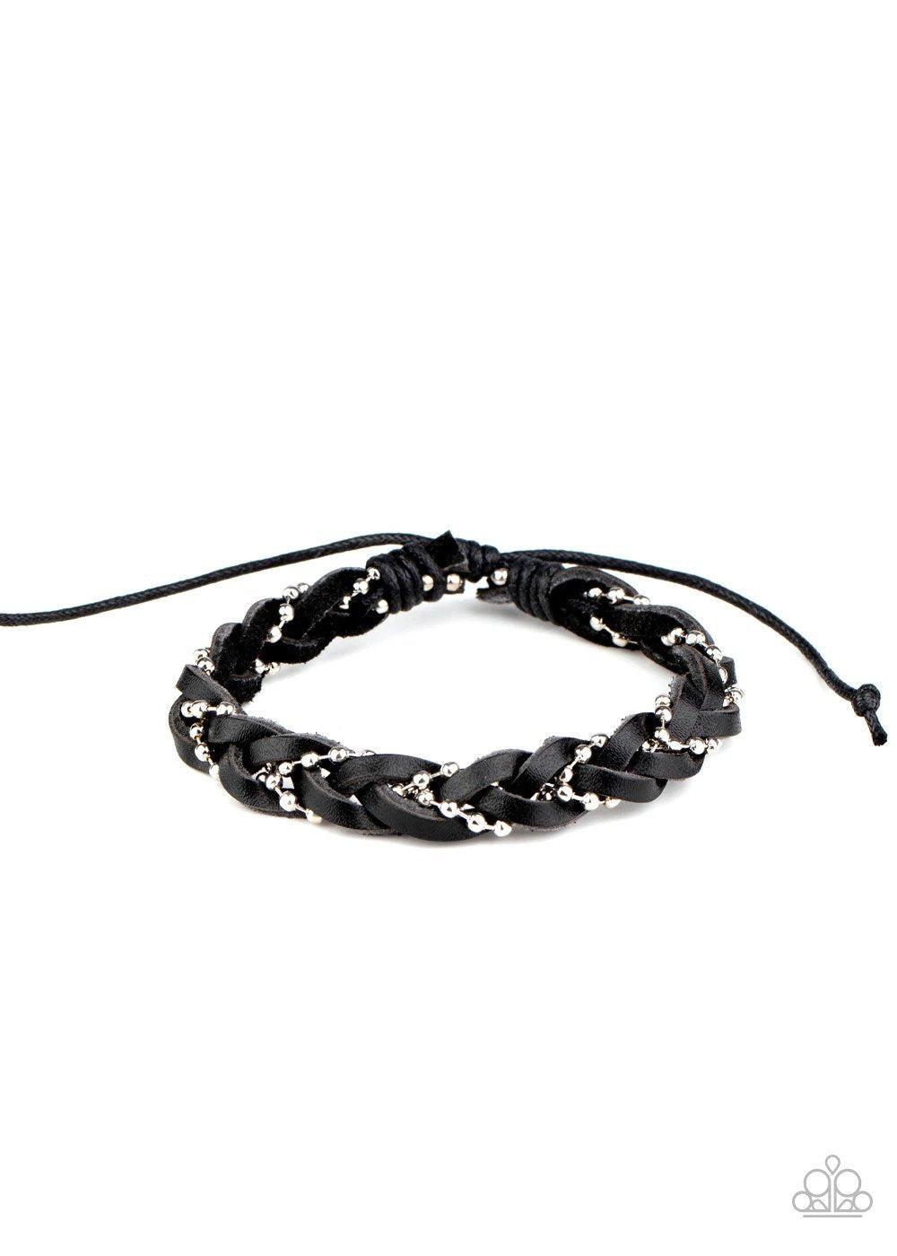 Cowboy Couture Black Urban Bracelet - Paparazzi Accessories- lightbox - CarasShop.com - Paparazzi Jewelry by Cara Jewels