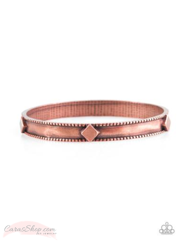 Coyote Country Copper Bangle Bracelet - Paparazzi Accessories- lightbox - CarasShop.com - Paparazzi Jewelry by Cara Jewels