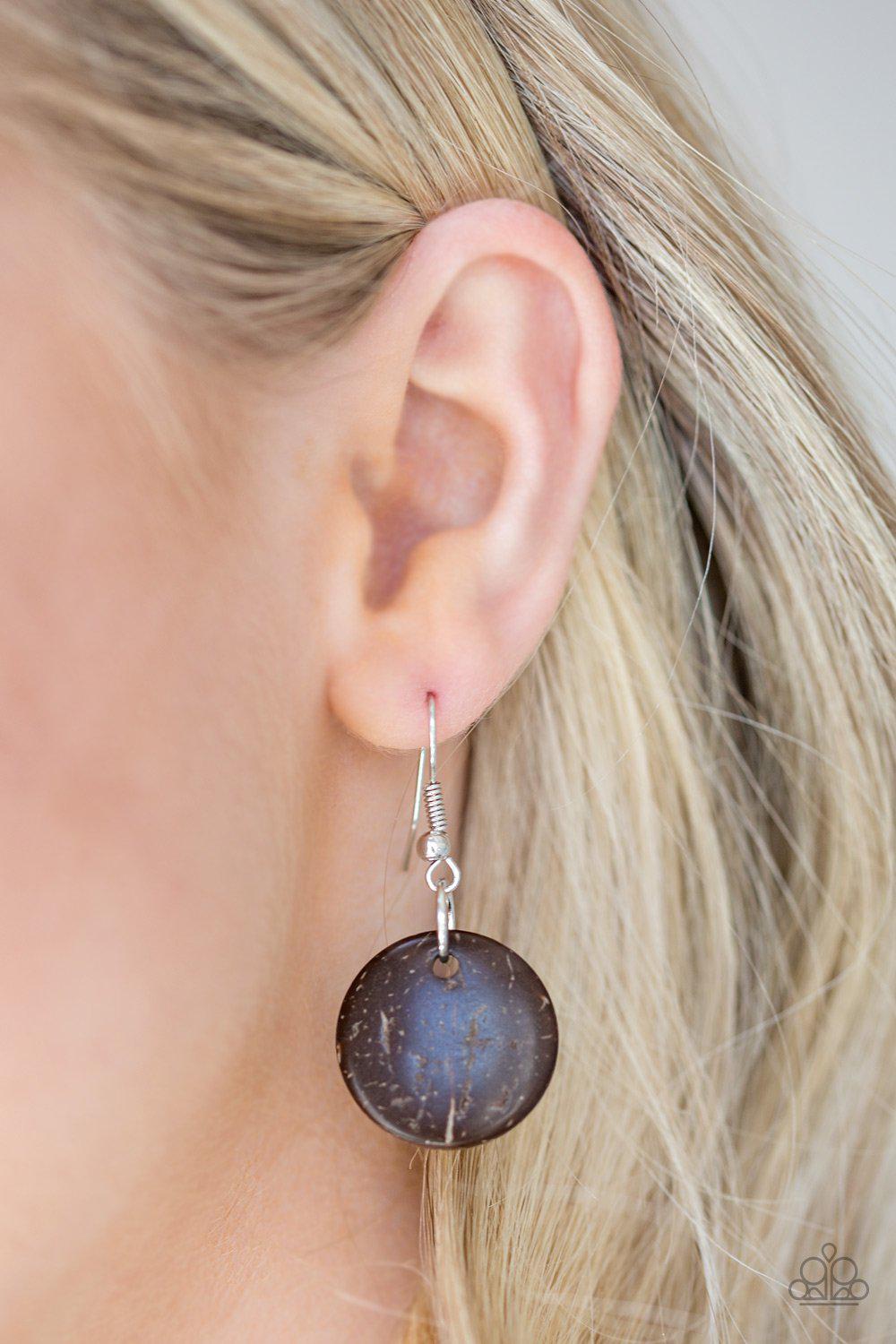 Cozumel Coast Red and Brown Wood Necklace - Paparazzi Accessories - free matching earrings -CarasShop.com - Paparazzi Jewelry by Cara Jewels