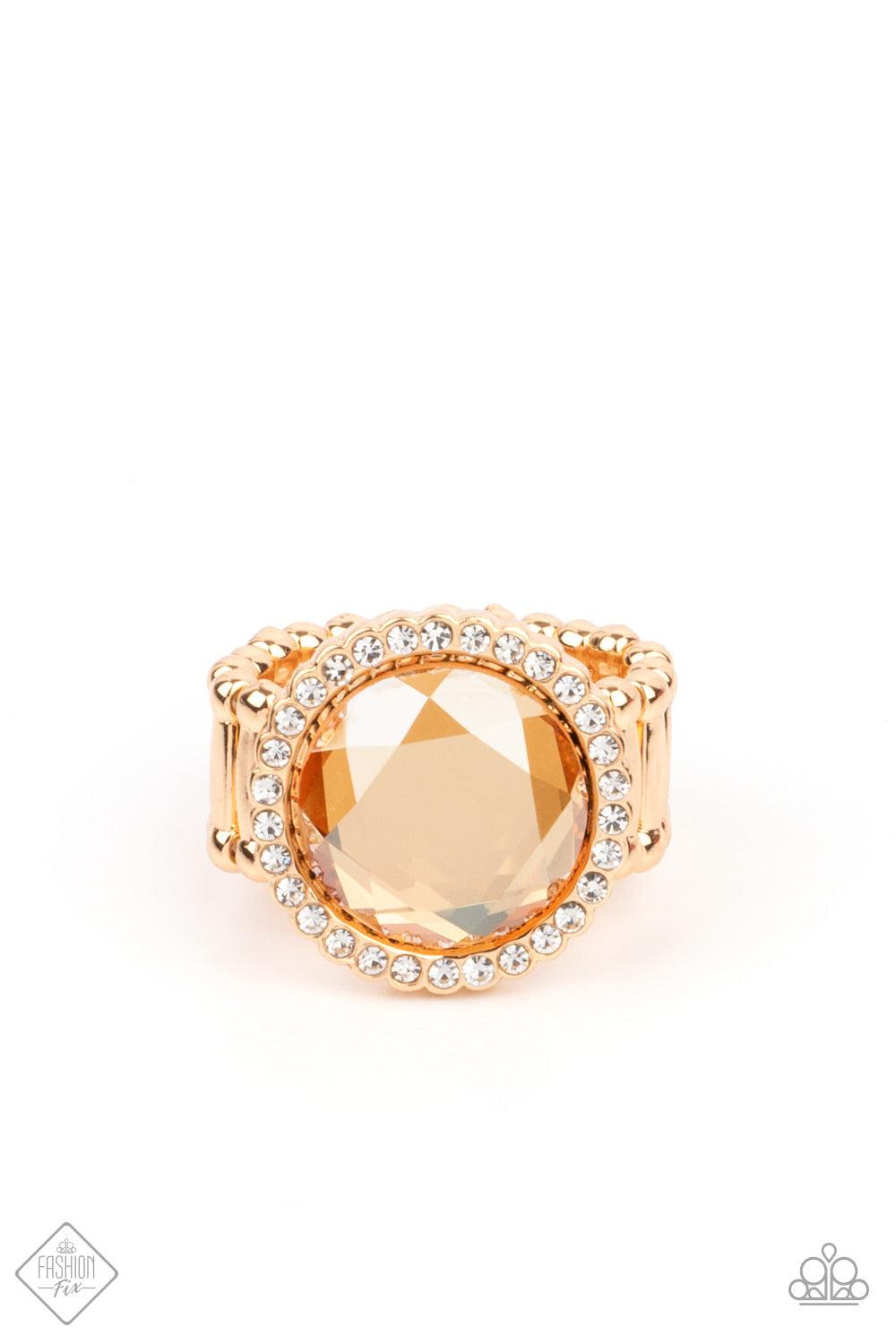 Crown Culture Gold Ring - Paparazzi Accessories- lightbox - CarasShop.com - Paparazzi Jewelry by Cara Jewels