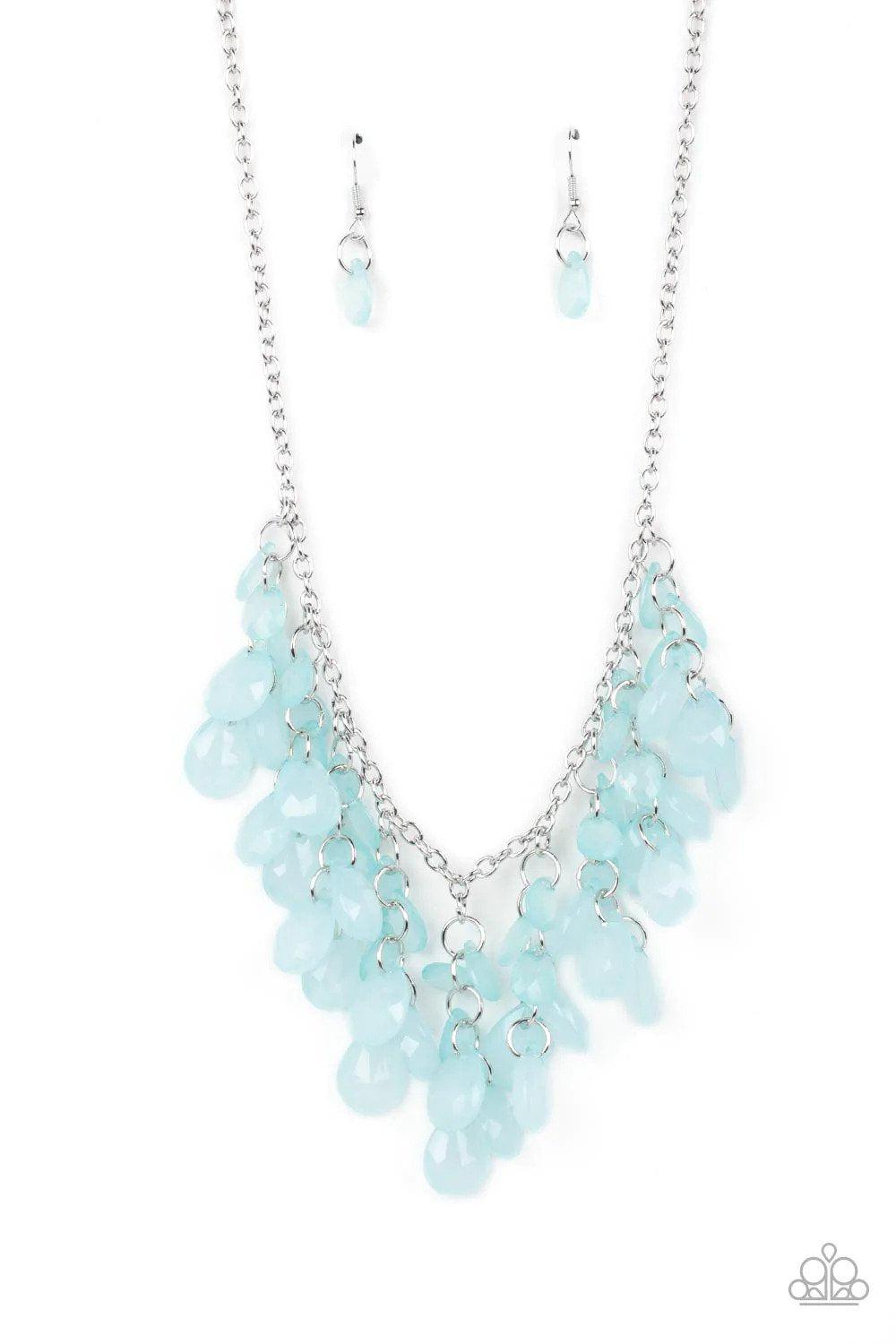 Crystal Cabaret Blue Necklace - Paparazzi Accessories- lightbox - CarasShop.com - Paparazzi Jewelry by Cara Jewels
