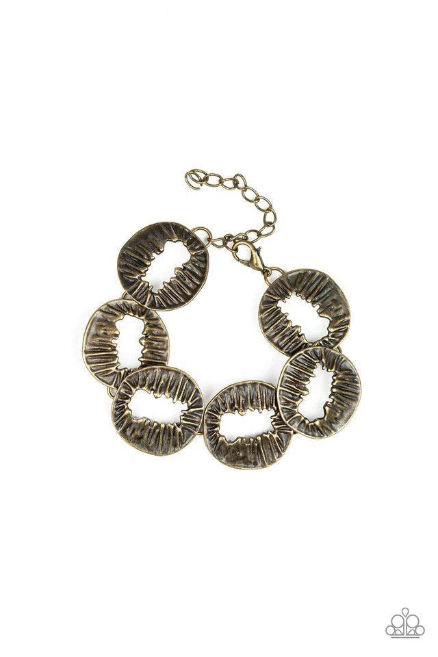 Cut It Out Brass Bracelet - Paparazzi Accessories- lightbox - CarasShop.com - Paparazzi Jewelry by Cara Jewels