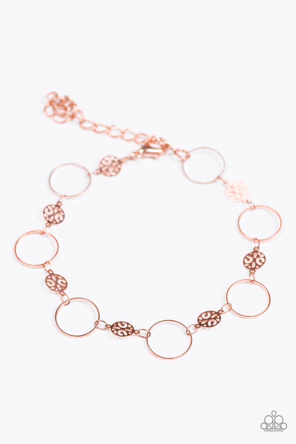 Dainty Delicacy Copper Bracelet - Paparazzi Accessories- lightbox - CarasShop.com - Paparazzi Jewelry by Cara Jewels