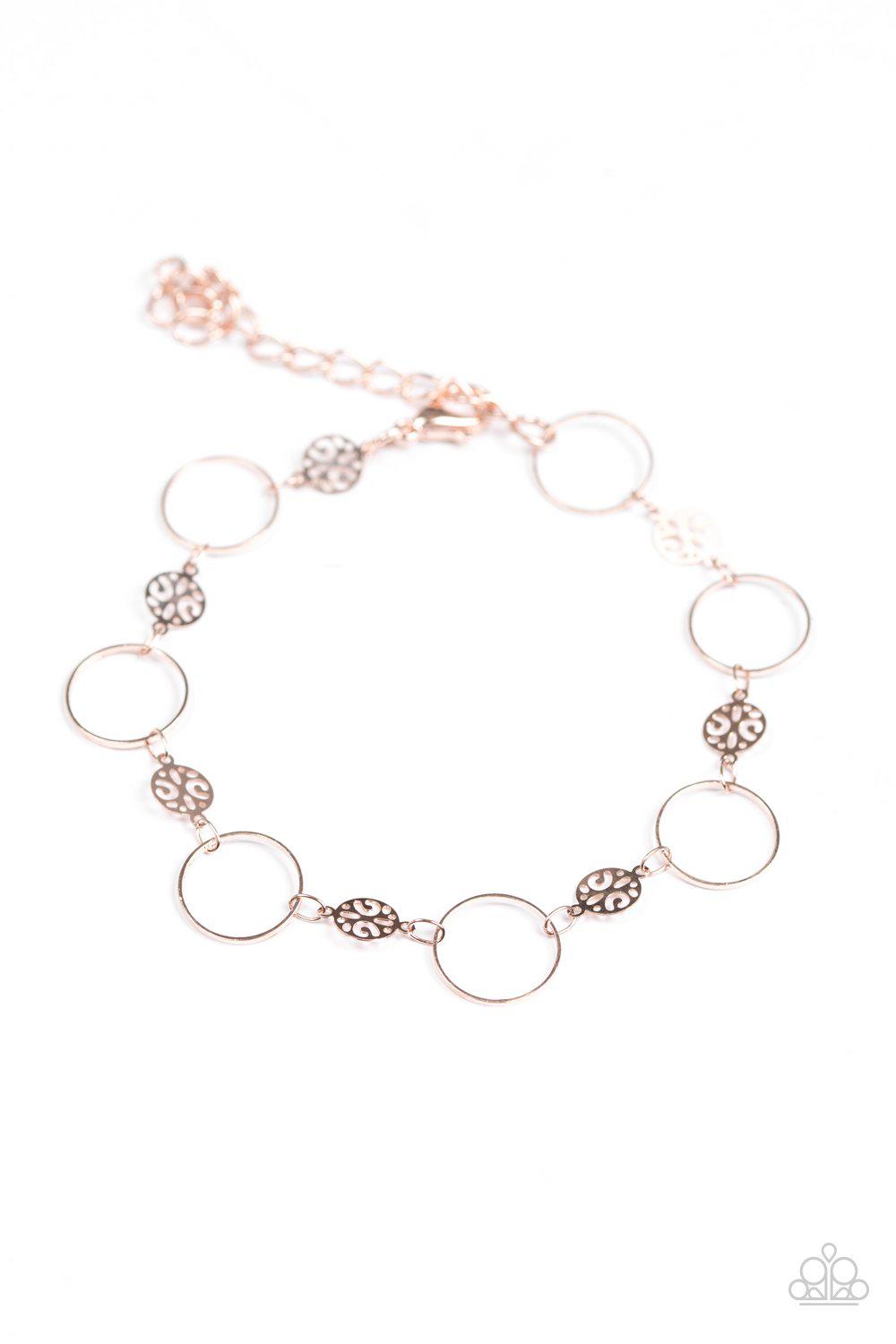 Dainty Delicacy Rose Gold Bracelet - Paparazzi Accessories- lightbox - CarasShop.com - Paparazzi Jewelry by Cara Jewels