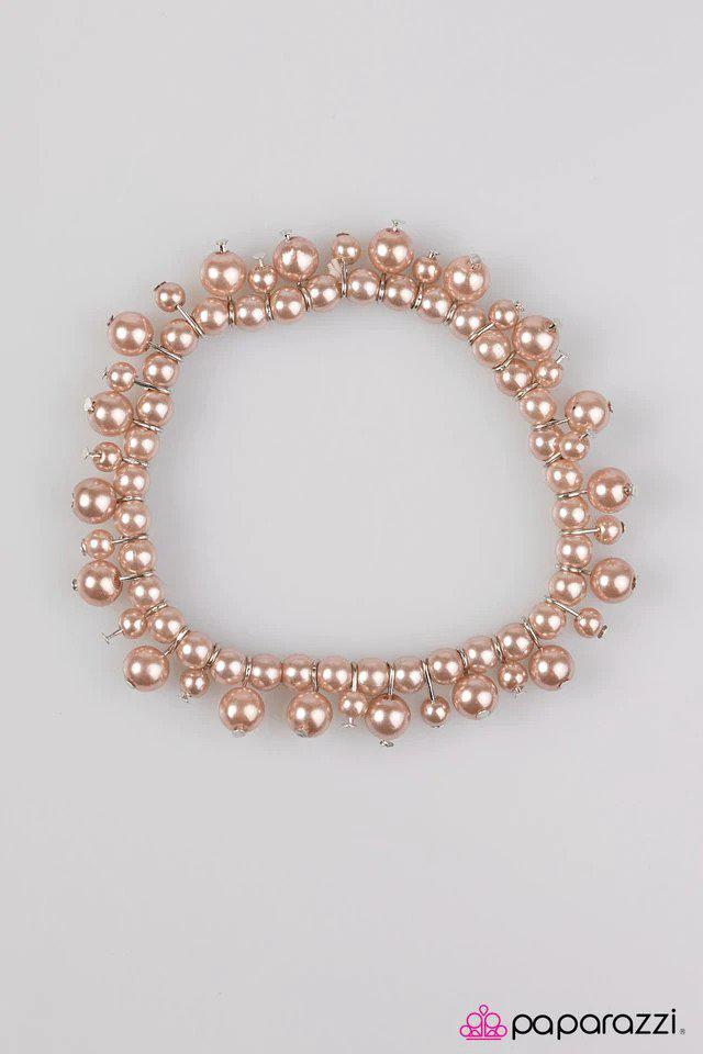 Date With Divine Brown Pearl Bracelet - Paparazzi Accessories- lightbox - CarasShop.com - Paparazzi Jewelry by Cara Jewels
