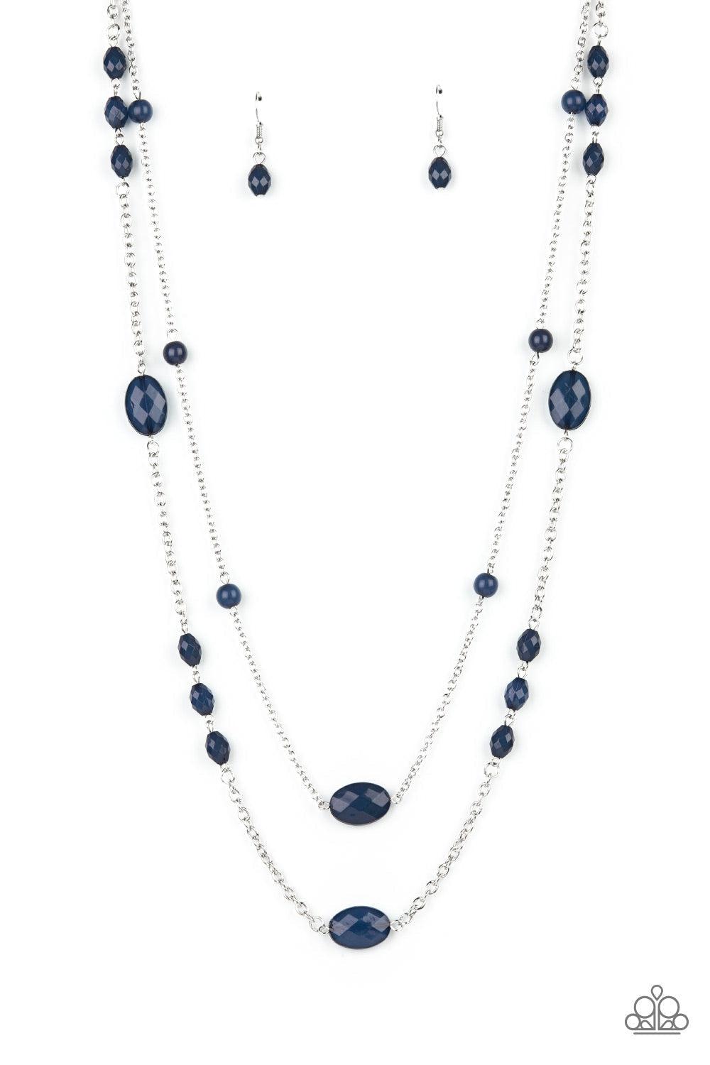 Day Trip Delights Blue Necklace - Paparazzi Accessories- lightbox - CarasShop.com - Paparazzi Jewelry by Cara Jewels