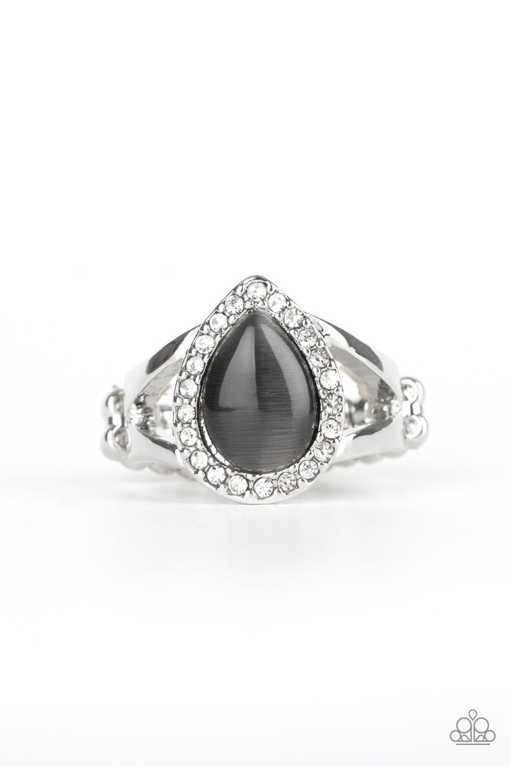 Debutante Dream Silver Moonstone Ring - Paparazzi Accessories- lightbox - CarasShop.com - Paparazzi Jewelry by Cara Jewels